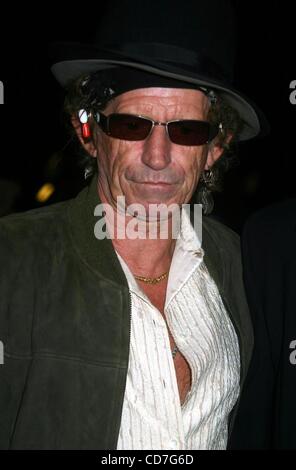 Sept. 12, 2004 - New York, New York, U.S. - K39341ML.CELEBRITIES OUT AND ABOUT AT BRYANT PARK DURING OLYMPUS FASHION WEEK NEW YORK New York 09/12/2004.  /    2004.KEITH RICHARDS(Credit Image: Â© Mitchell Levy/Globe Photos/ZUMAPRESS.com) Stock Photo