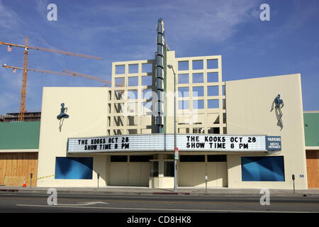 The Hollywood Palladium is a theater located at 6215 Sunset Boulevard in Hollywood, California. The facility, built in an Art Deco style, includes an 11,200 square foot (1040 m?) dance floor with room for up to 4,000 people. The theater opened September 23, 1940 with a concert by Frank Sinatra and t Stock Photo