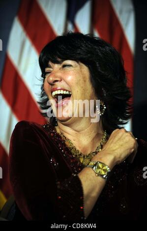 Nov. 21, 2008 - Washington, District of Columbia, U.S. - 11/21/08 The National Press Club-Washington DC..Christiane Amanpour of CNN receives the 4th Estate Award from the NPC.It  is the highest honor given by the club  to a journalist. Amanpour reacts to her fellow journalists roasting her.  -   200 Stock Photo