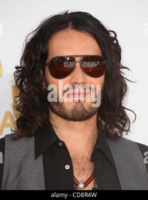 Jun. 06, 2010 - Universal City, California, U.S. - Jun 6, 2010 - Universal City, California, USA - Actor RUSSELL BRAND arriving to the 2010 MTV Movie Awards held at the Gibson Amphitheatre. (Credit Image: © Lisa O'Connor/ZUMApress.com) Stock Photo