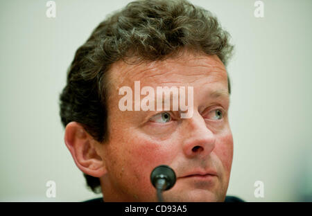 June 17, 2010 - Washington, District of Columbia, U.S., - Tony Hayward, CEO, BP PLC testifies before the House Energy & Commerce Subcommittee Hearing on the Gulf Coat Oil Spill about the Role of BP in the Deepwater Horizon Explosion. (Credit Image: © Pete Marovich/ZUMApress.com) Stock Photo