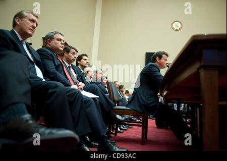 June 17, 2010 - Washington, District of Columbia, U.S., - Tony Hayward, CEO, BP PLC testifies before the House Energy & Commerce Subcommittee Hearing on the Gulf Coat Oil Spill about the Role of BP in the Deepwater Horizon Explosion. (Credit Image: © Pete Marovich/ZUMApress.com) Stock Photo