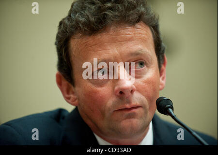 June 17, 2010 - Washington, District of Columbia, U.S., - Tony Hayward, CEO, BP PLC testifies before the House Energy & Commerce Subcommittee Hearing on the Gulf Coat Oil Spill about the Role of BP in the Deepwater Horizon Explosion. (Credit Image: © Pete Marovich/ZUMApress.com) Stock Photo