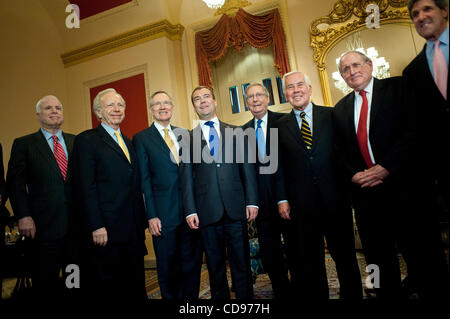 June 24, 2010 - Washington, District of Columbia, U.S., - Russian president Dmitry Medvedev meets with the Senate Leadership at the U.S. Capitol on Thursday. (Credit Image: © Pete Marovich/ZUMApress.com) Stock Photo