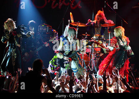 Japanese metal band Versailles performing live in Moscow. Stock Photo
