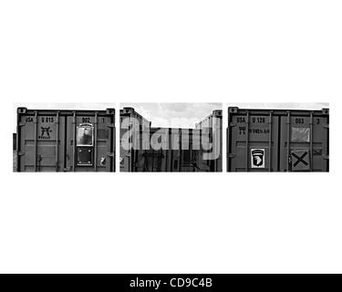 Jul 01, 2010 - Paktika, Afghanistan - Storage containers at Forward Operating Base Boris. (Credit Image: © Bill Putnam/ZUMAPRESS.com) Stock Photo