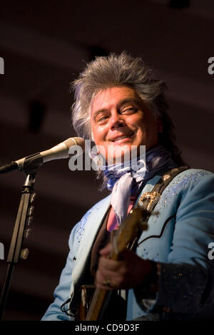 Grand Ole Opry member Marty Stuart and His Fabulous Superlatives band perform during the Lakefest Fourth of July Celebration. Stuart is widely considered to be one of country music's most eclectic artists because of the diversity of his repertoire. Stock Photo