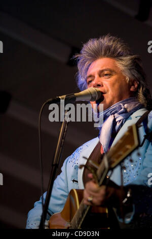 Grand Ole Opry member Marty Stuart and His Fabulous Superlatives band perform during the Lakefest Fourth of July Celebration. Stuart is widely considered to be one of country music's most eclectic artists because of the diversity of his repertoire. Stock Photo