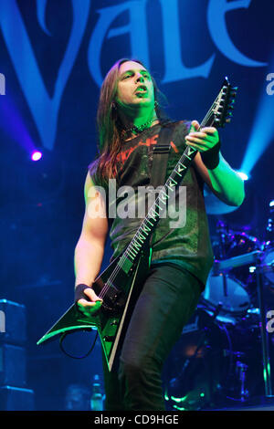 British heavy metal band Bullet for My Valentine performing in Moscow. Stock Photo