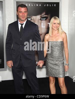 July 19, 2010 - Hollywood, California, U.S. - Jul 19, 2010 - Los Angeles, California, USA - Actors LIEV SCHREIBER & NAOMI WATTS arriving to the 'Salt' Los Angeles Premiere held at the Mann Chinese Theatre. (Credit Image: © Lisa O'Connor/ZUMApress.com) Stock Photo