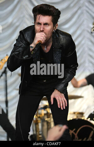 Sep 04, 2010 - Mountain View, CA, USA - AFI performing live at Bone Bash 2010 in Mountain View, California. Adam Carson, singer DAVEY HAVOK, Hunter Burgan, Jade Puget (Credit Image: © Tracy Van Nunnery/ZUMApress.com) Stock Photo