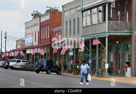 Sept. 11, 2010 - Plains, GA, USA - OT 328099 KEEL PLAINS.SCOTT KEELER |  Times.(09/10/2010 PLAINS, GA) 10. Stores line Main Street of Plains, Georgia, home town of Jimmy Carter, the 39th President of the United States. The town's main industry is peanut farming.     SCOTT KEELER | Times (Credit Imag Stock Photo