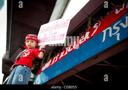 Sept. 19, 2010 - Bangkok, Thailand - during the coup anniversary at Ratchaprasong intersection in downtown Bangkok. September 19 marks four years since the coup that ousted Thailand former prime minister Thaksin Shinawatra. (Credit Image: © Natthawat Wongrat/ZUMApress.com) Stock Photo