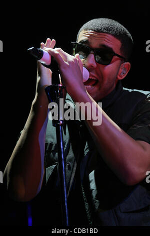 Sept. 21, 2010 - Miami, Florida, United States of America - Singer Drake performs September 21, 2010 during the Light Dreams and Nightmares Tour at the James L. Knight Center in Miami, FL (Credit Image: © Aaron Gilbert/Southcreek Global/ZUMApress.com) Stock Photo