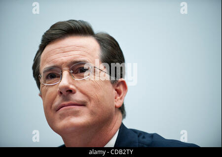 Sep 24, 2010 - Washington, District of Columbia, U.S., - .Political satirist and T.V. host STEPHEN COLBERT  testified on Capitol Hill Friday about the conditions facing America's undocumented farm workers. The host of ''The Colbert Report'' testified before a House Judiciary subcommittee to bring at Stock Photo