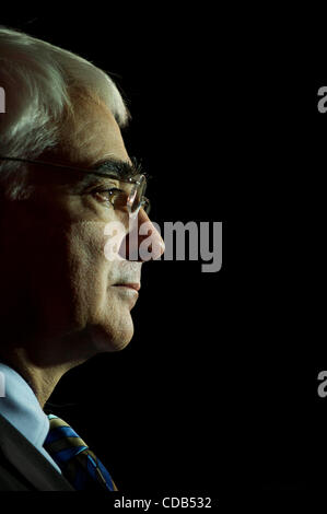 Sep 27, 2010 - Manchester, England, United Kingdom - ALISTAIR DARLING, Shadow Chancellor of the Exchequer, grants an interview over an afternoon break during the Labour Autumn Conference in Manchester. (Credit Image: Stock Photo