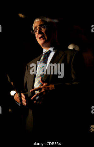 Sep 27, 2010 - Manchester, England, United Kingdom - ALISTAIR DARLING, Shadow Chancellor of the Exchequer, grants an interview over an afternoon break during the Labour Autumn Conference in Manchester. (Credit Image: Stock Photo