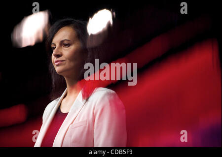 Sep 28, 2010 - Manchester, England, United Kingdom - MP CAROLINE FLINT grants a television interview during the Labour Party Conference in Manchester. (Credit Image: Stock Photo