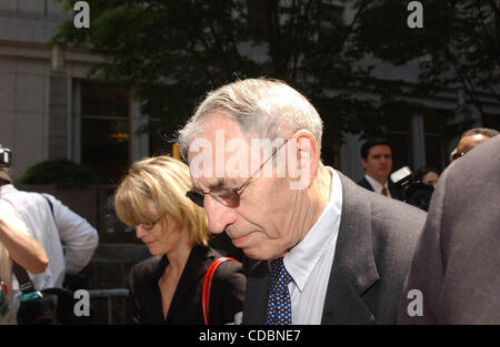 FORMER IMCLONE CEO SAMUEL WAKSAL IS SENTENCED TO SEVEN YEARS IN PRISON FOR HIS ROLE IN THE INSIDER TRADING SCANDAL. HE IS SEEN LEAVING FEDERAL COURT IN NEW YORK New York  06/10/2003.K31088AR.    /   SAM WAKSAL'S FATHER JACK(Credit Image: Â© Andrea Renault/Globe Photos/ZUMAPRESS.com) Stock Photo