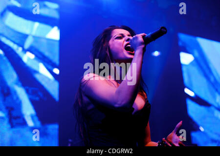 Jan 20, 2011 - Chicago, Illinois, USA -  Lead vocalist Bebe Rexha of Black Cards performs at the Hard Rock Hotel in Chicago to celebrate the grand opening of Angels & Kings at the hotel. (Credit Image: © Sally Ryan/Zuma Press) Stock Photo