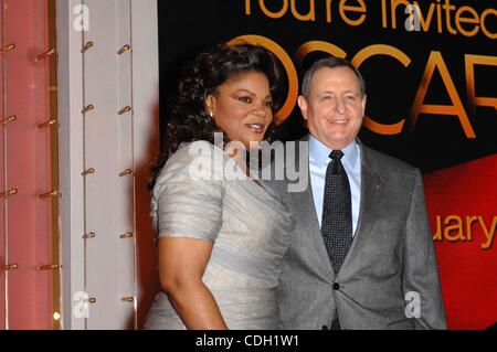 Jan. 25, 2011 - Hollywood, California, U.S. - Mo'Nique and Tom Sherak during the nominations announcement for the 83rd Academy Awards, held at the Academy of Motion Picture Arts and Sciences, on January 25, 2011, in Beverly Hills, California.. K67041MGE(Credit Image: Â© Michael Germana/Globe Photos/ Stock Photo
