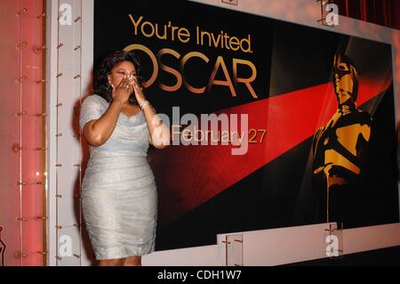 Jan. 25, 2011 - Hollywood, California, U.S. - Mo'Nique during the nominations announcement for the 83rd Academy Awards, held at the Academy of Motion Picture Arts and Sciences, on January 25, 2011, in Beverly Hills, California.. K67041MGE(Credit Image: Â© Michael Germana/Globe Photos/ZUMAPRESS.com) Stock Photo