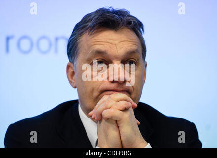 Jan. 31, 2011 - Brussels, BXL, Belgium - Prime Minister of Hungary, Viktor Orban   at the start of  Fifth European Cohesion policy Forum at the EU commission headquarters  in  Brussels, Belgium on 2011-01-31   by Wiktor Dabkowski (Credit Image: © Wiktor Dabkowski/ZUMAPRESS.com) Stock Photo