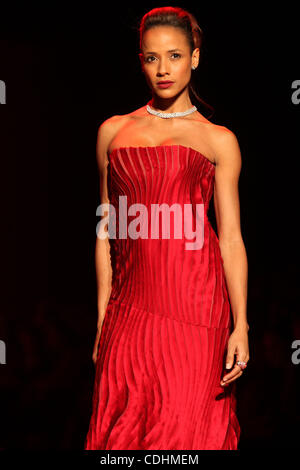 Feb 9, 2011 - New York, New York, U.S. - DANIA RAMIREZ walks the runway in MALANDRINO dress for the HEART TRUTH RED DRESS COLLECTION Fall 2011 Runway Show in New York City for Mercedes-Benz Fashion Week.  (Credit Image: © Jodi Jones/ZUMAPRESS.com) Stock Photo