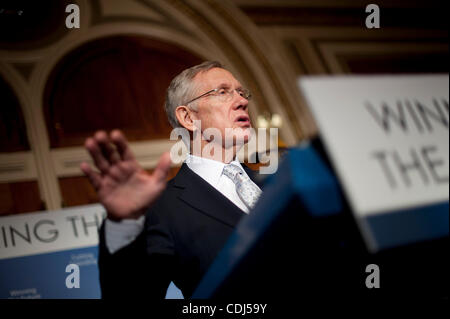 Feb 16, 2011 - Washington, District of Columbia, U.S. - Senate Majority Leader HARRY REID (D-NV) during a news conference to unveil an economic agenda that balances investments with deficit reduction. (Credit Image: © Pete Marovich/ZUMAPRESS.com) Stock Photo