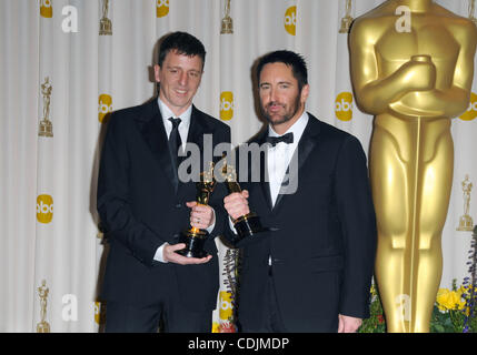 Feb. 27, 2011 - Los Angeles, California, U.S. - Atticus Ross, Trent Reznor.83rd Annual Academy Awards - Pressroom held at The Kodak Theatre,Los Angeles,CA. February 27 - 2011.  K67708LONG.(Credit Image: © D. Long/Globe Photos/ZUMAPRESS.com) Stock Photo