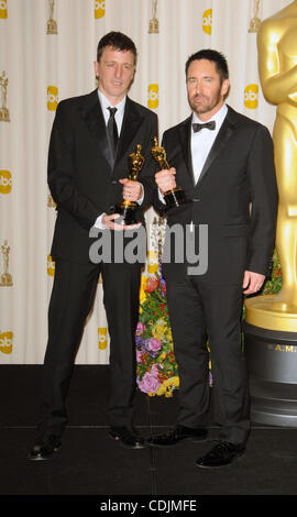 Feb. 27, 2011 - Los Angeles, California, U.S. - Atticus Ross, Trent Reznor.83rd Annual Academy Awards - Pressroom held at The Kodak Theatre,Los Angeles,CA. February 27 - 2011.  K67708LONG.(Credit Image: © D. Long/Globe Photos/ZUMAPRESS.com) Stock Photo