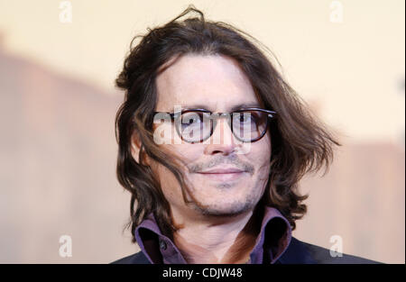Mar. 3, 2011 - Tokyo, Japan - Actor JOHNNY DEPP attends 'The Tourist' Japan premiere at the Roppongi Hills Arena. The movie will open on March 5 in Japan. (Credit Image: © Shugo Takemi/Jana Press/ZUMAPRESS.com) Stock Photo