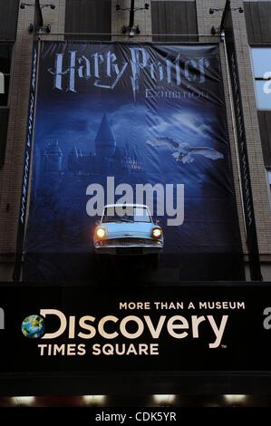 Mar. 10, 2011 - Manhattan, New York, U.S. - Sixth-graders from the Bronx are on hand as ''Harry Potter: The Exhibition'' opens at New York's Discovery Times Square. The 14,000 square exhibition offers fans a first-hand look inside the famous wizard's magical world and the opportunity to experience t Stock Photo