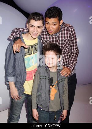 Mar. 16, 2011 - New York, New York, U.S. - Actors ADAM IRIGOYEN, ROSHON FEGAN and DAVIS CLEVELAND attend the 2011 Disney Kids and Family Upfront held at Gotham Hall. (Credit Image: © Nancy Kaszerman/ZUMAPRESS.com) Stock Photo