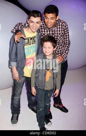 Mar. 16, 2011 - New York, New York, U.S. - Actors ADAM IRIGOYEN, ROSHON FEGAN and DAVIS CLEVELAND attend the 2011 Disney Kids and Family Upfront held at Gotham Hall. (Credit Image: © Nancy Kaszerman/ZUMAPRESS.com) Stock Photo