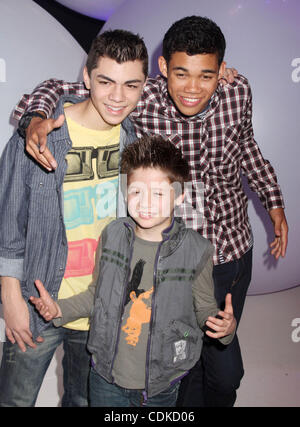 Mar. 16, 2011 - New York, New York, U.S. - Actors ADAM IRIGOYEN, ROSHON FEGAN and DAVIS CLEVELAND attend the 2011 Disney Kids and Family Upfront held at Gotham Hall. (Credit Image: © Nancy Kaszerman/ZUMAPRESS.com) Stock Photo