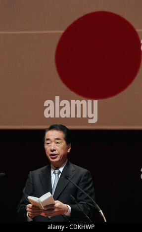 Mar. 20, 2011 - Yokosuka, Japan - Japanese Prime Minister  NAOTO KAN attends the graduation ceremony of the National Defense Academy of Japan in Yokosuka, Japan. 409 students graduated from the Academy. (Credit Image: © Junko Kimura/Jana Press/ZUMAPRESS.com) Stock Photo