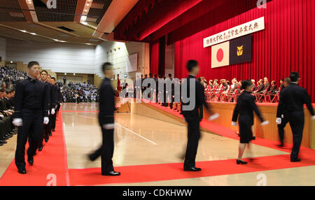 Mar. 20, 2011 - Yokosuka, Japan - Graduates attend the graduation ceremony of the National Defense Academy of Japan in Yokosuka, Japan. 409 students graduated from the Academy. (Credit Image: © Junko Kimura/Jana Press/ZUMAPRESS.com) Stock Photo