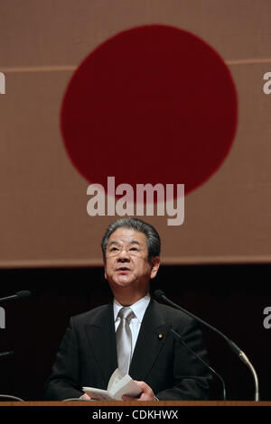 Mar. 20, 2011 - Yokosuka, Japan - Japanese Defense Minister TOSHIMI KITAZAWA attends the graduation ceremony of the National Defense Academy of Japan in Yokosuka, Japan. 409 students graduated from the Academy. (Credit Image: © Junko Kimura/Jana Press/ZUMAPRESS.com) Stock Photo