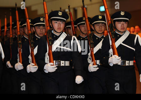 Mar. 20, 2011 - Yokosuka, Japan - Honor Guard attend the graduation ceremony of the National Defense Academy of Japan in Yokosuka, Japan. 409 students graduated from the Academy. (Credit Image: © Junko Kimura/Jana Press/ZUMAPRESS.com) Stock Photo