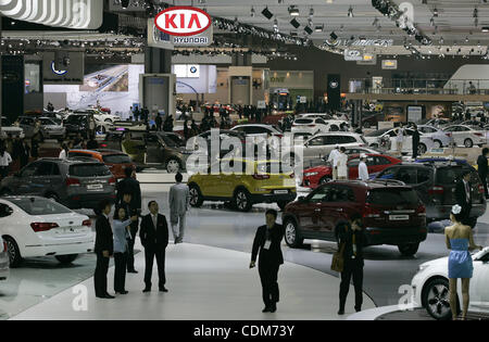 Apr 1, 2011 - Goyang, South Korea - A general view shows the Seoul Motor Show during public day at the Seoul Motor Show in Goyang. (Credit Image: &#169; Dong-Min Jang/ZUMAPRESS.com) Stock Photo