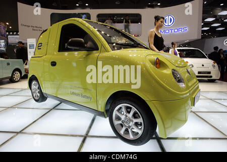 Apr 1, 2011 - Goyang, South Korea - AD Motor Co.'s Change electronic vehicle  is displayed during public day at the Seoul Motor Show in Goyang. (Credit Image: &#169; Dong-Min Jang/ZUMAPRESS.com) Stock Photo