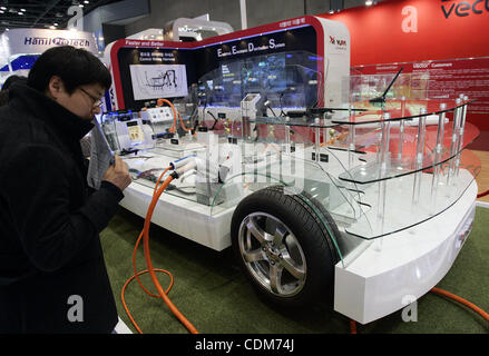 Apr 1, 2011 - Goyang, South Korea - Electronic concept is displayed during public day at the Seoul Motor Show in Goyang. (Credit Image: &#169; Dong-Min Jang/ZUMAPRESS.com) Stock Photo