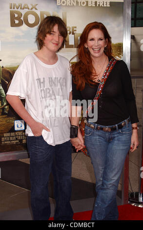 Apr. 3, 2011 - Hollywood, California, U.S. - MELISSA GILBERT & SON MICHAEL .The World Premiere Of ''Born To Be Wild 3D'' Held at The California Science Center In Los Angeles, California On 04-03-2011. 2011(Credit Image: Â© Phil Roach/Globe Photos/ZUMAPRESS.com) Stock Photo