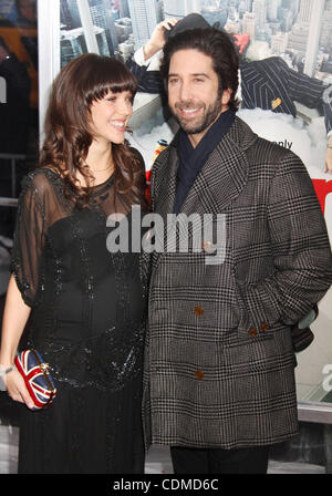 Apr. 5, 2011 - New York, New York, U.S. - ZOE BUCKMAN and DAVID SCHWIMMER attend the New York premiere of 'Arthur' held at the Ziegfeld Theater. (Credit Image: © Nancy Kaszerman/ZUMAPRESS.com) Stock Photo