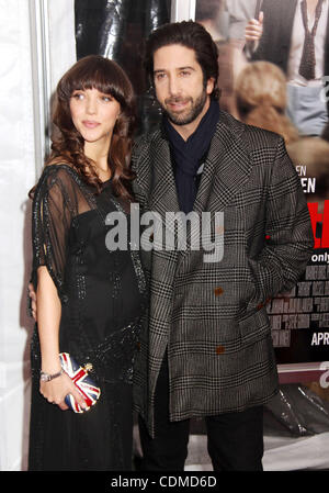 Apr. 5, 2011 - New York, New York, U.S. - ZOE BUCKMAN and DAVID SCHWIMMER attend the New York premiere of 'Arthur' held at the Ziegfeld Theater. (Credit Image: © Nancy Kaszerman/ZUMAPRESS.com) Stock Photo