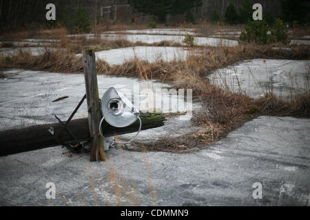 Apr 11, 2011 - Centralia, Pennsylvania, USA - The town of Centralia, Pennsylvania stands nearly abandoned after a mine fire which began in 1962 still burns to this day. Unhealthy levels of carbon monoxide and carbon dioxide make their way to the surface forcing the exodus of Centralia's residents. ( Stock Photo