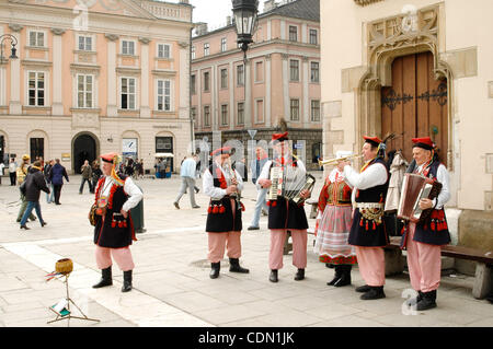 Apr. 22, 2011 - Krakow, Poland - The Main Market Square in the Old Town section of Krakow, Poland (Credit Image: © Nicolaus Czarnecki/ZUMApr.ESS.com) Stock Photo