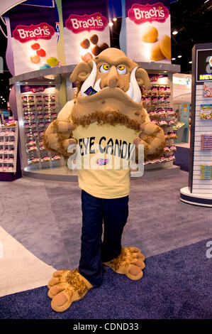 May 24, 2011 - Chicago, IL, USA - Trolli, the mascot of its namesake candy manufacturer, poses at the 2011 Sweets & Snacks Expo at McCormick Place.  Produced by the National Confectioners Association, this is the largest confectionary, cookie and snack trade show in the Americas, with more than 500  Stock Photo