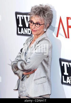 June 09, 2011 - Culver City, California, USA -  Rita Moreno arrives for 'TV Land Presents: The AFI Life Achievement Award Honoring Morgan Freeman' at Sony Pictures Studios. Stock Photo